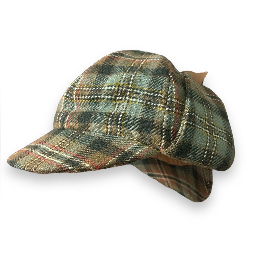 LOCHCARRON Wool Tweed Deerstalker Sherlock Holmes Hat VINTAGE DEADSTOCK